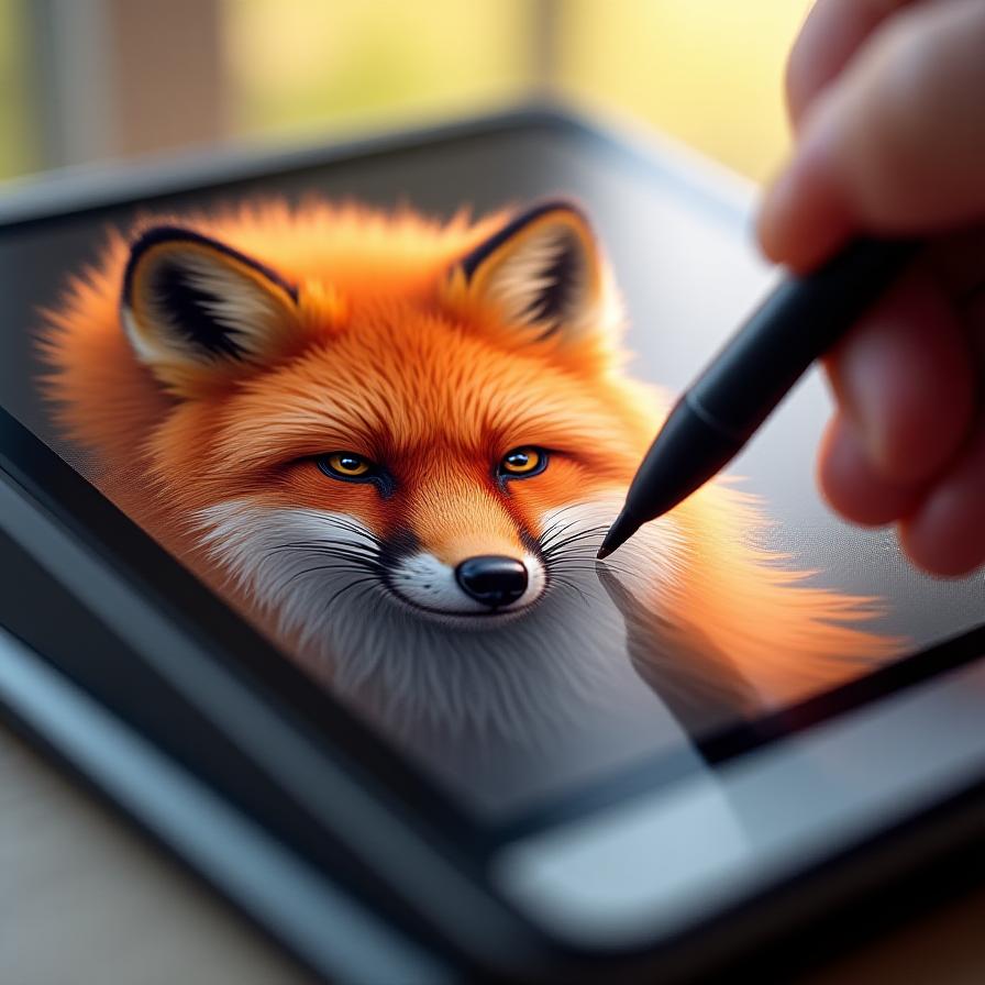 Creative iPad illustration showing Procreate brush strokes